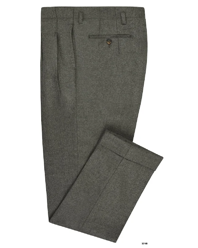 Minnis Flannel: Grey Worsted Pants