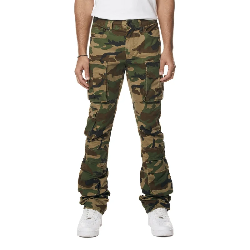 Utility Multi Pocket Stacked Twill Pants - Wood Camo