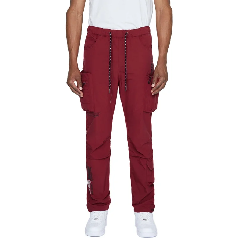 Windbreaker Utility Pants - Burgundy