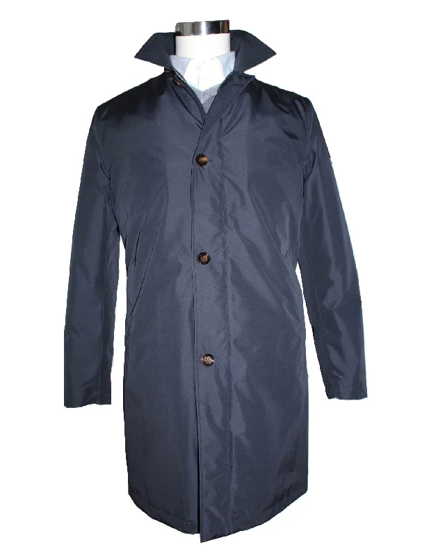 Kired Kiton Long Coat Navy - Cashmere Interior EU 50 / M SALE