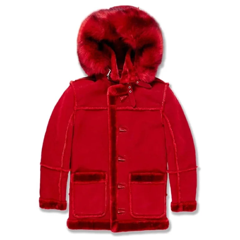 Men's Denali Shearling Jacket In Red