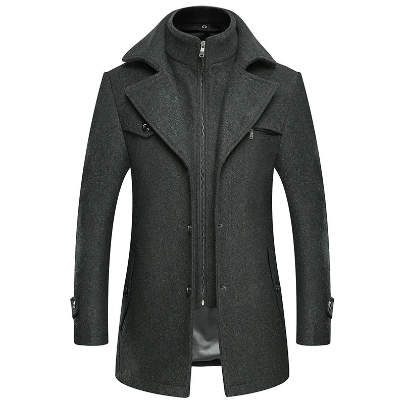 Men's Premium Layer Wool Blend Coat