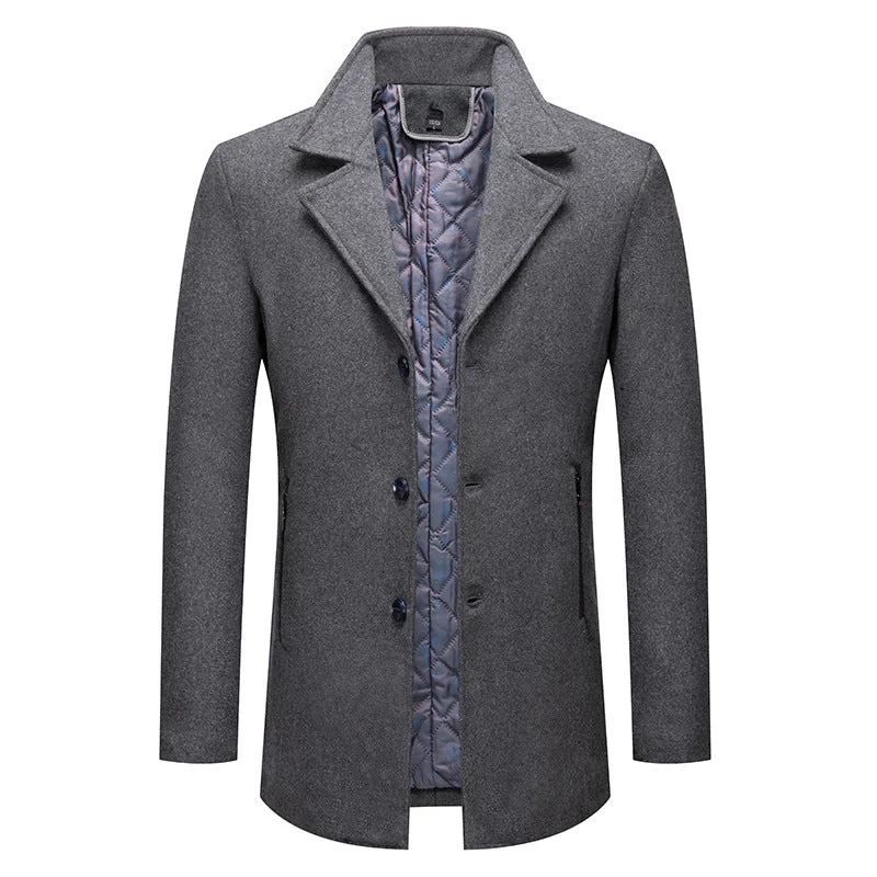 Men's Premium Slim-Fit Business Wool Coat