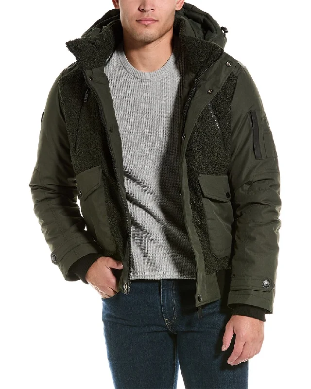 Point Zero Coated Fine Canvas Bomber Jacket