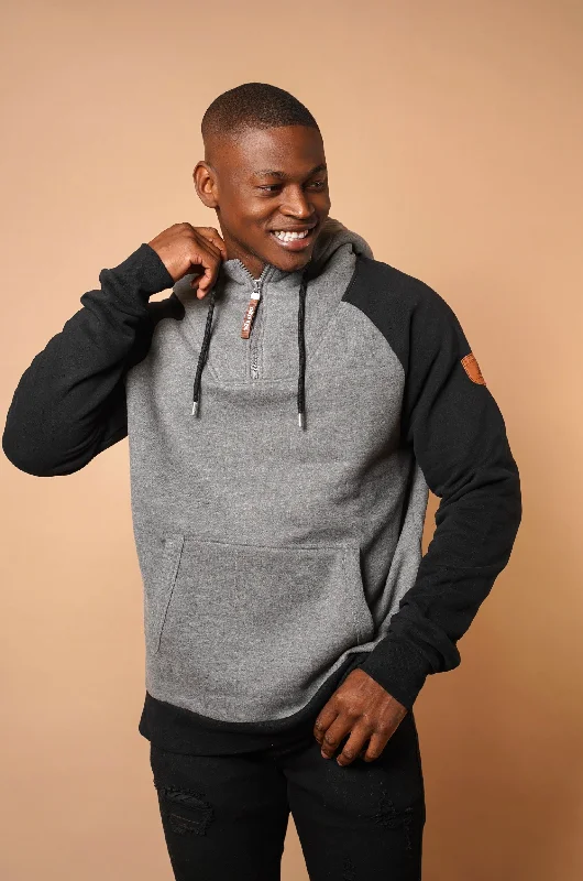 Alani Dark Heather Grey/Black Hoodie