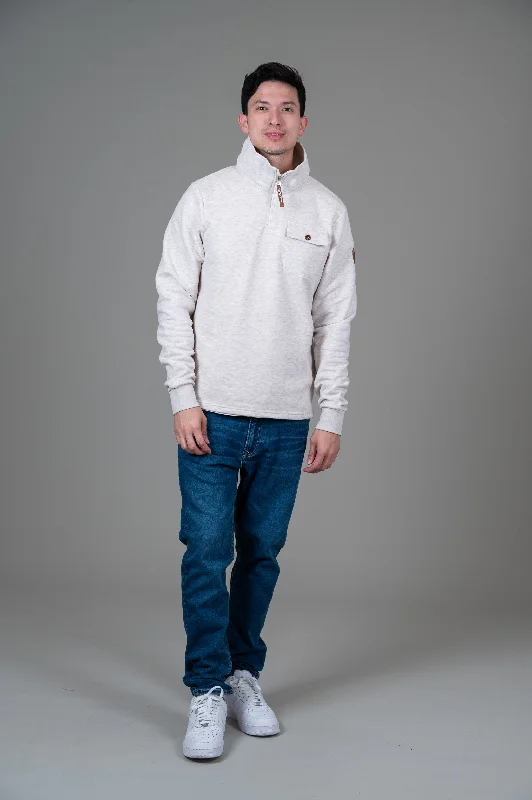 Bach Heather Oatmeal Half Zip Sweatshirt