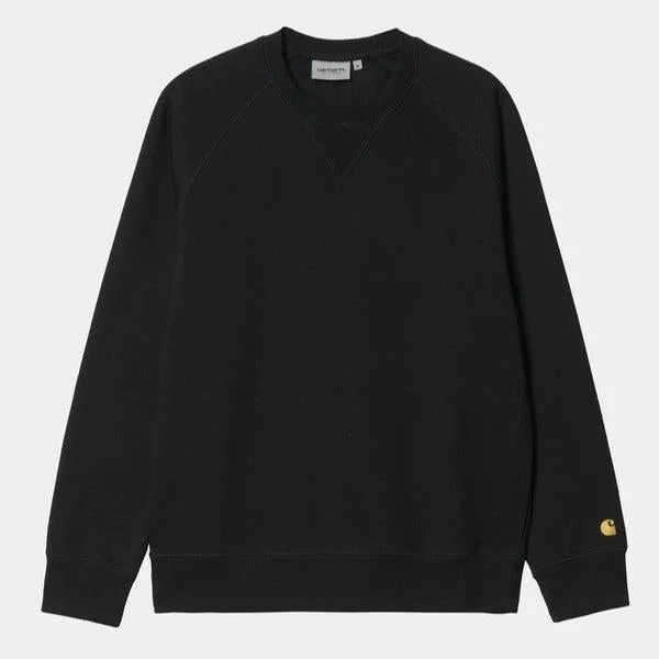 Carhartt WIP  Chase Crewneck Sweatshirt Black - Gold