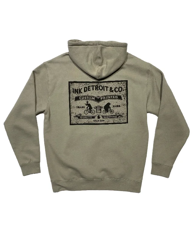 Ink Detroit & Co Premium Heavyweight Hoodie - Cement