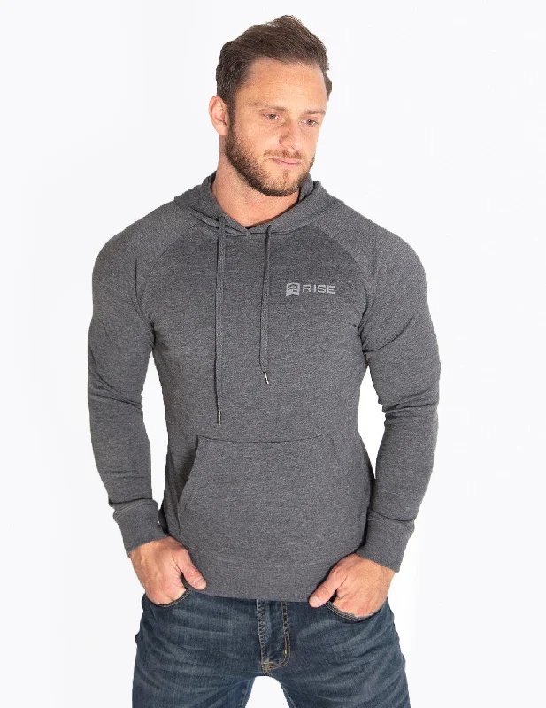 MUSCLE PULLOVER HOODIE - GREY MARL