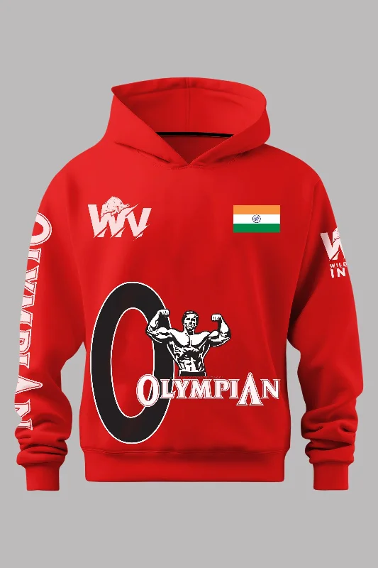 Olympian Arnold Schwarzenegger Limited Edition Hoodie (Red)