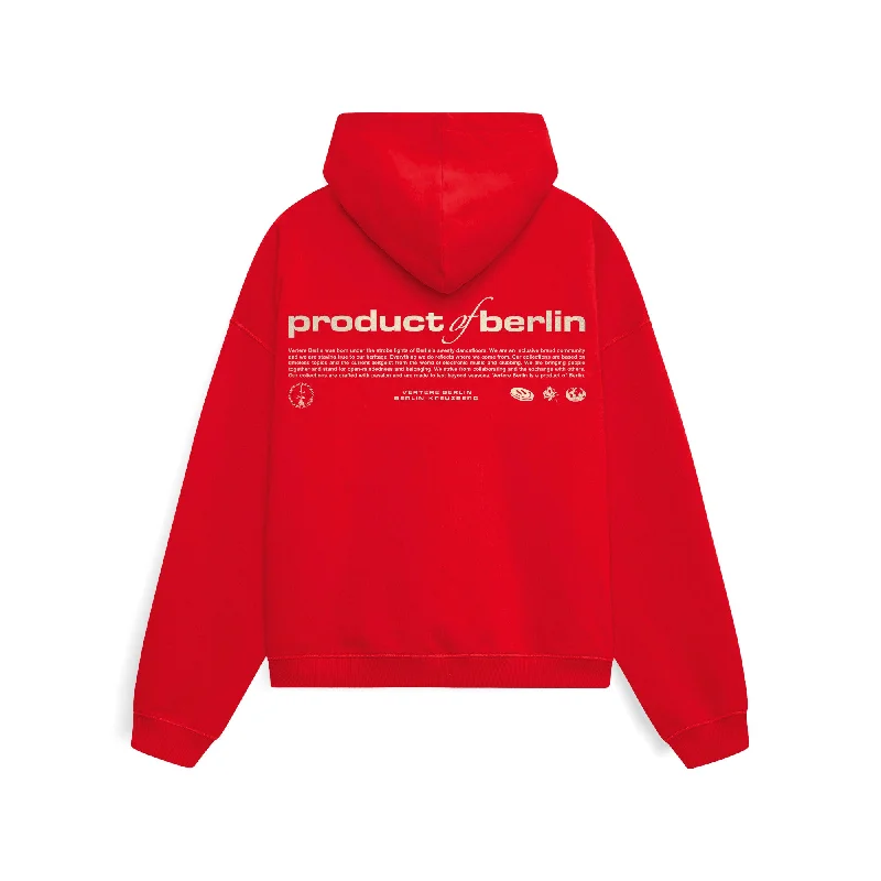 PRODUCT OF BERLIN HOODIE - RED