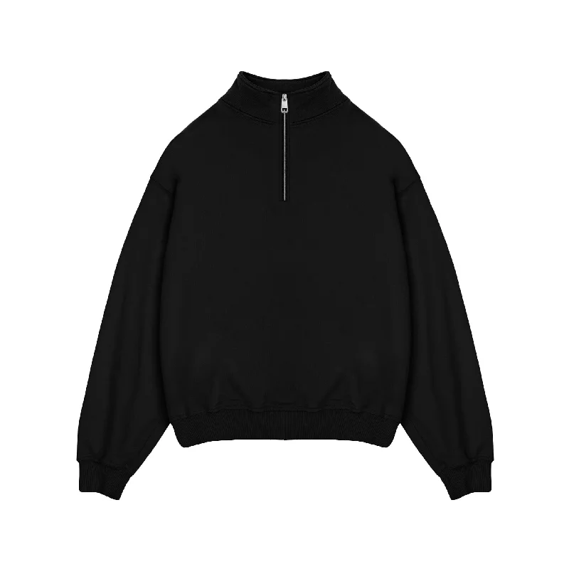 Quarter Zip Sweatshirt - Black