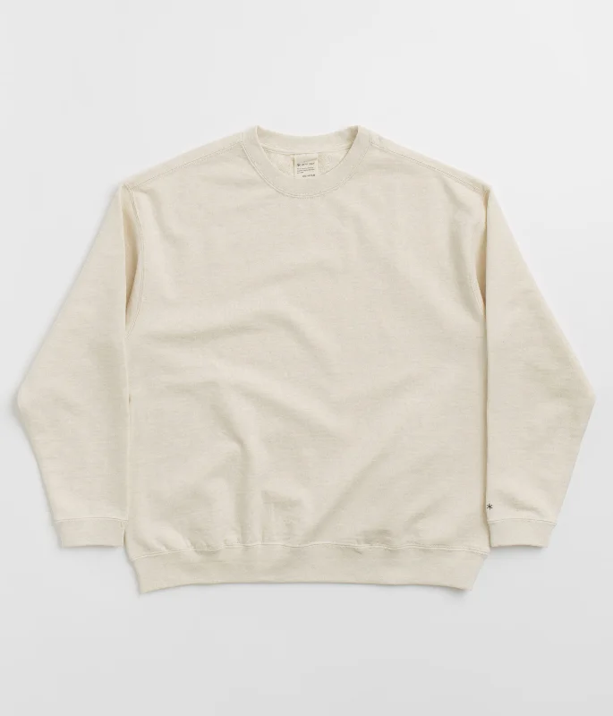 Snow Peak Recycled Cotton Crewneck Sweatshirt - Oatmeal