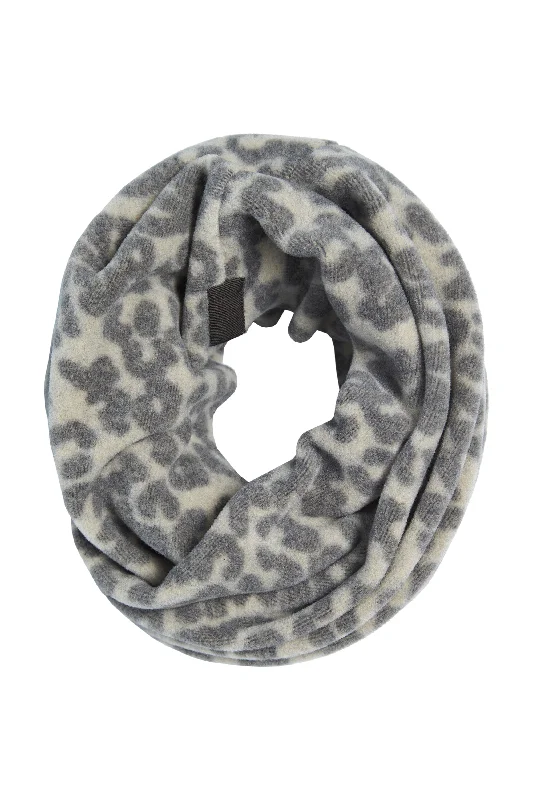 SNOOD SCARF - 4074P - LEOPARD grey