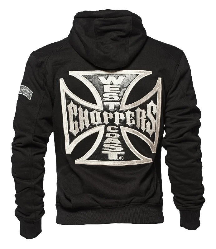 WEST COAST CHOPPERS OG CLASSIC PANEL ZIP HOODY - Black