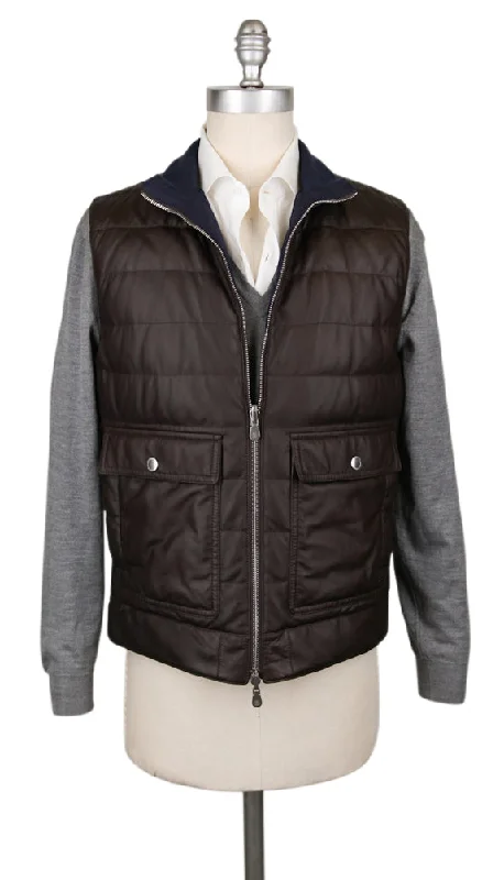 Brunello Cucinelli Reversible Dark Brown Vest