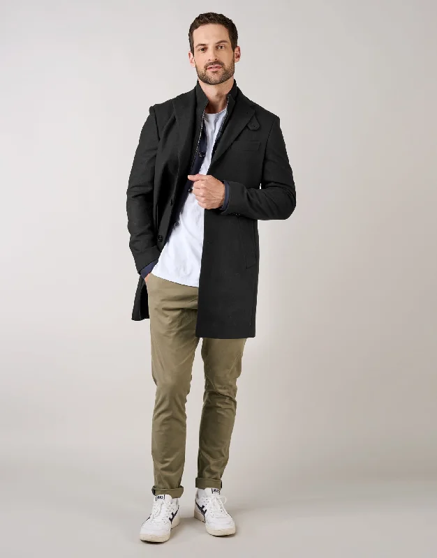 Compton Black Overcoat