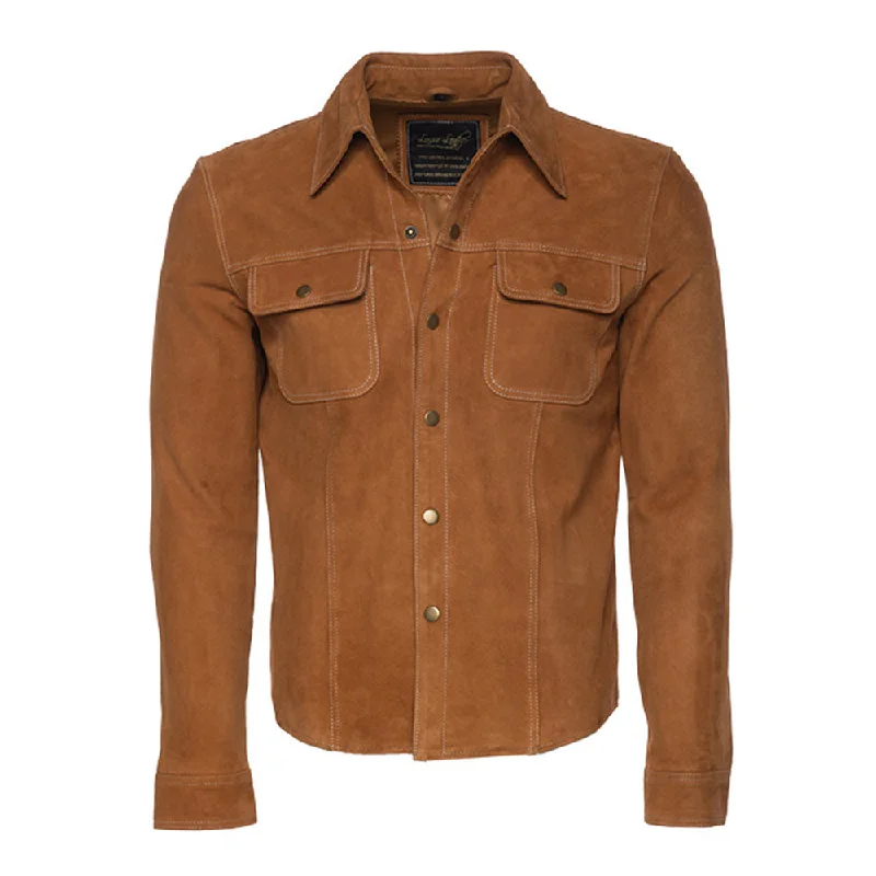 Tan Suede leather shirt