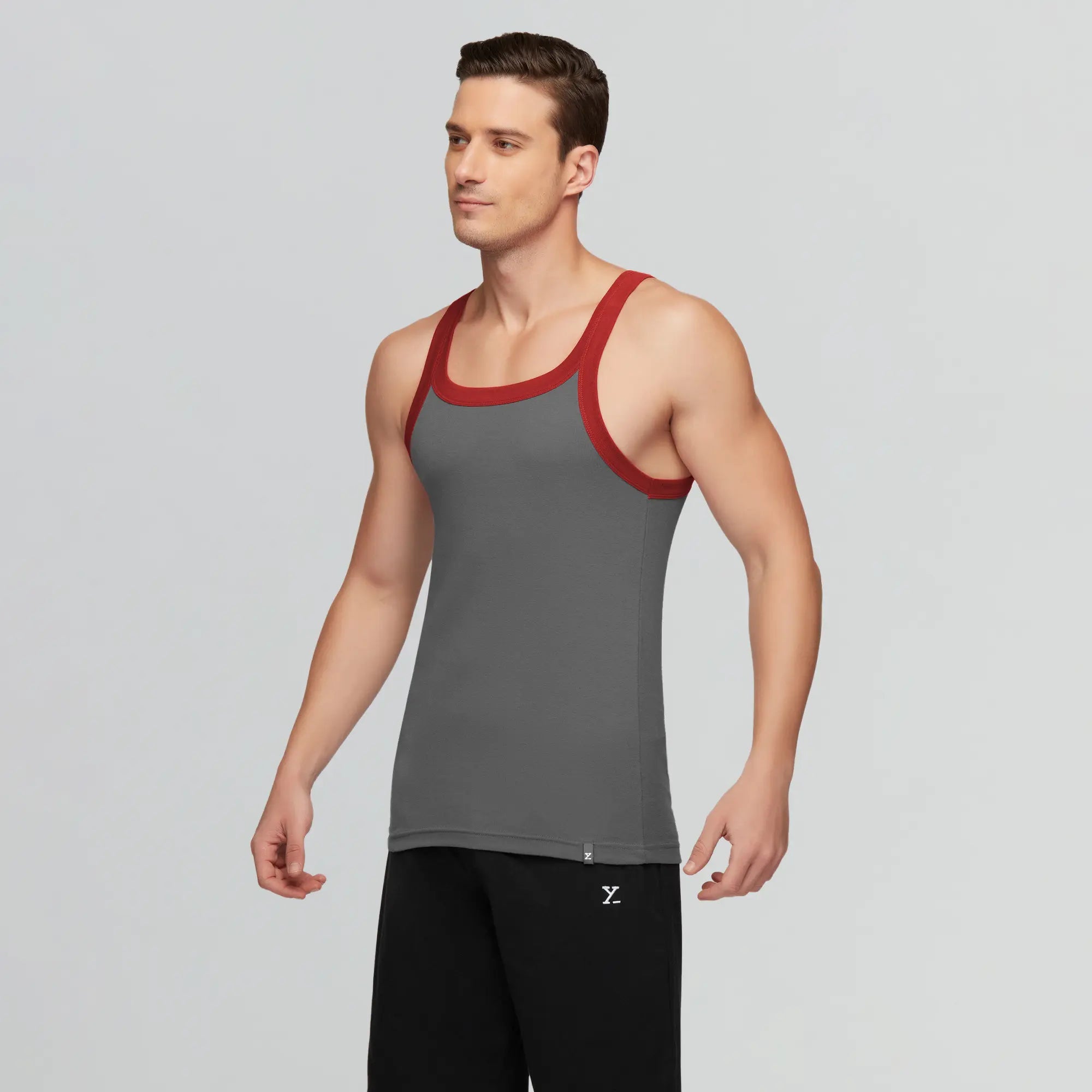 Pace Square Neck Vest Ribbon Grey