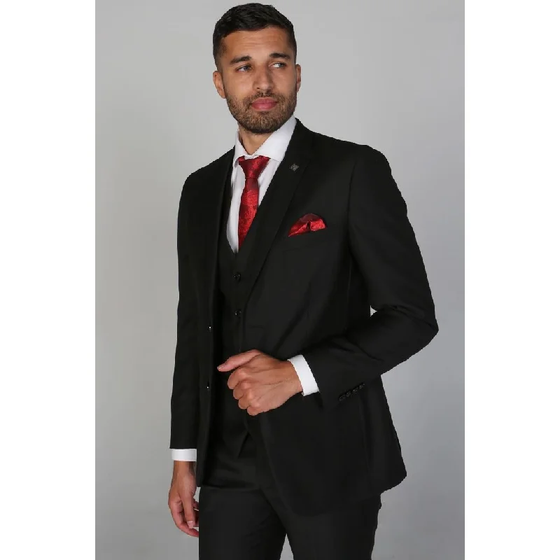 Parker - Men's Plain Black Blazer